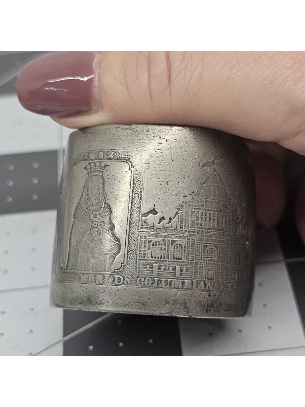 Vintage 1892 World's Columbian Exposition Souvenir Napkin Ring Rare Piece